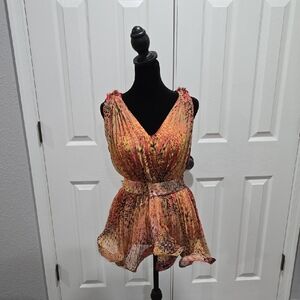 Elegant Multicolor Sleeveless Top